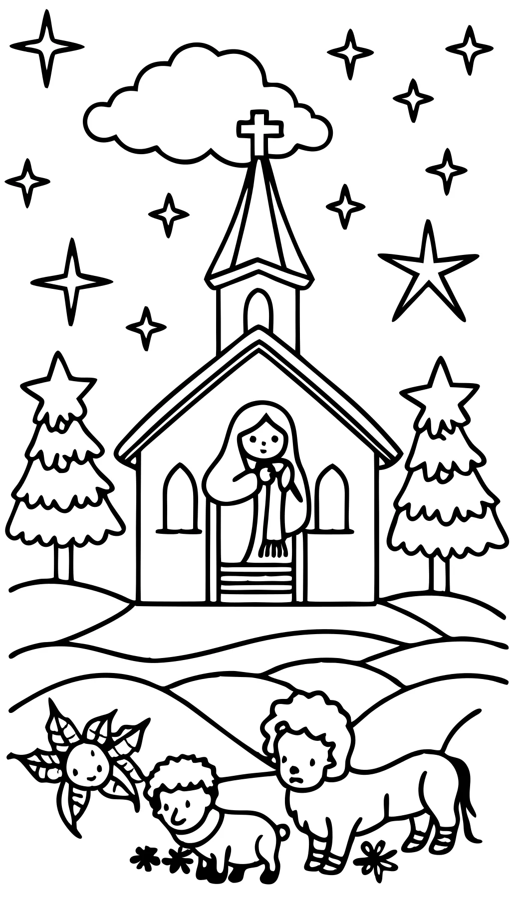 christmas coloring pages christian